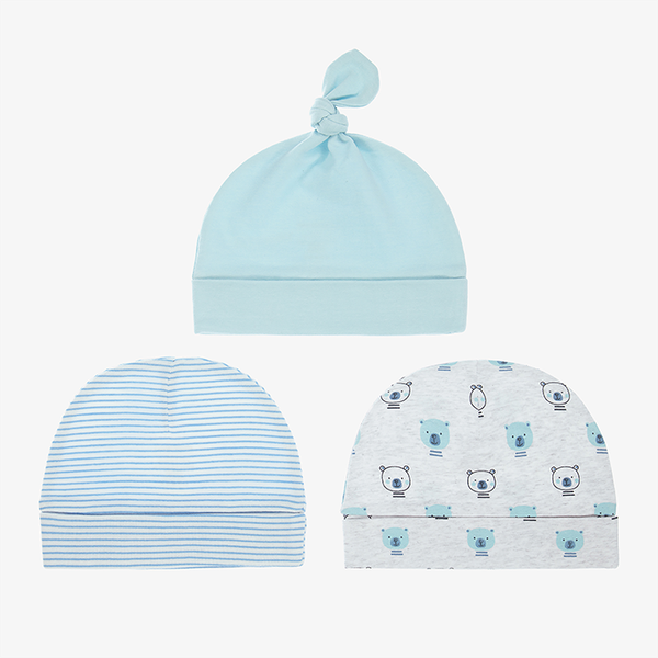 Blue & Grey Hats (3 Pack)