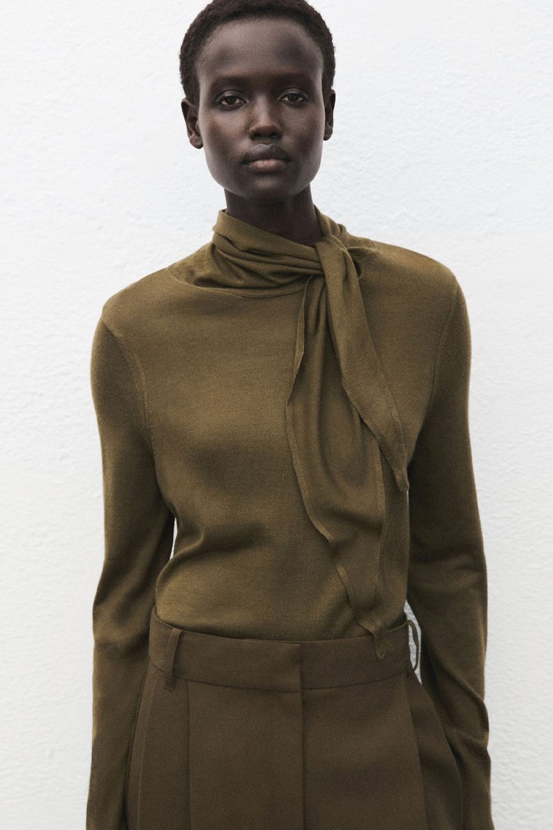 Turtleneck Sweater With Knot from Mango