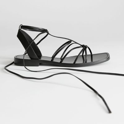 Knotted Leather Lace Up Sandals from & Other Stories