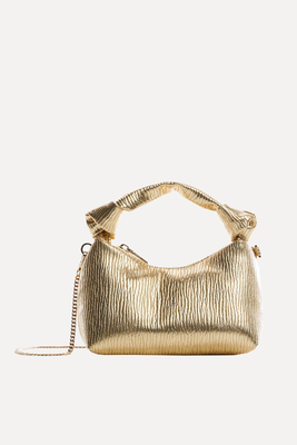Textured Knot Handle Bag from Mango