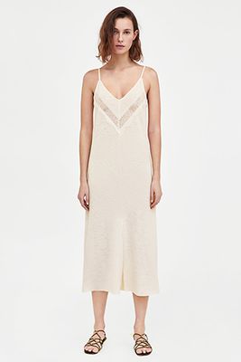Textured Dress With Straps from Zara