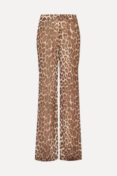 Flared-Leg High-Rise Crepe Trousers from Zimmerman