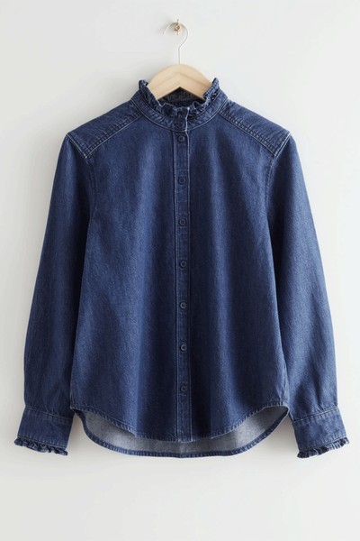 Frilled Denim Shirt from & Other Stories