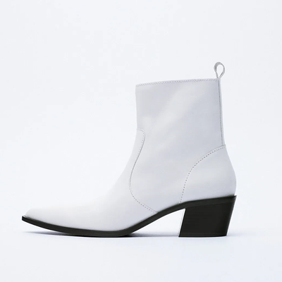 Leather Ankle Boots from Zara