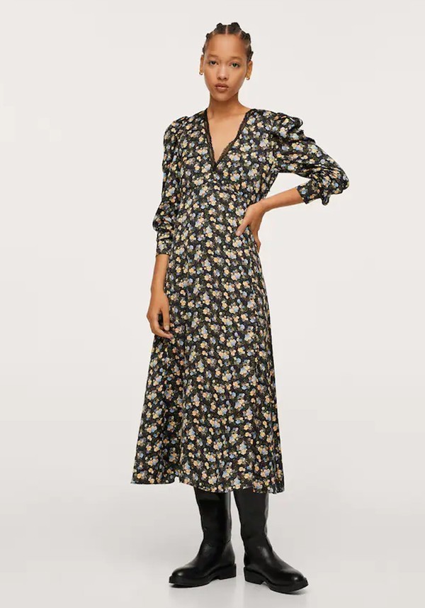 Flowy Printed Dress from Mango