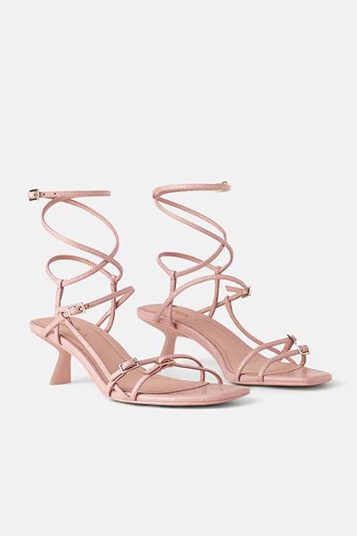 Strappy Mid Heel Sandals from Zara