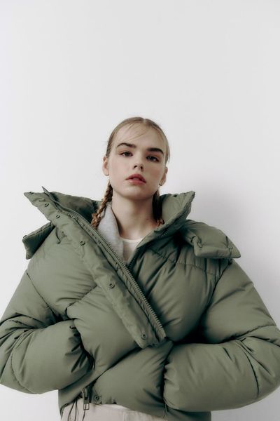 Rubberised Puffer Jacket from Zara