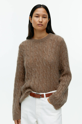 Mohair Blend Cable Jumper  from ARKET