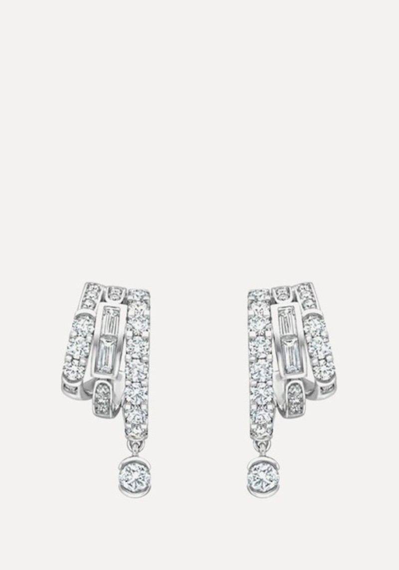 The National Gallery Play Of Light Platinum Diamond Earrings* 