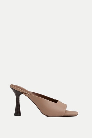 Justine Leather Heeled Mules