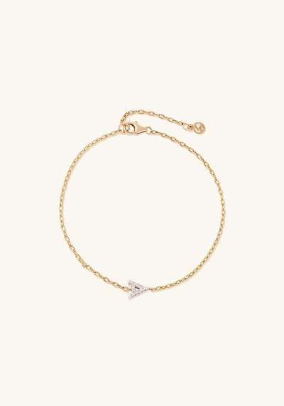 Diamond Letter Bracelet