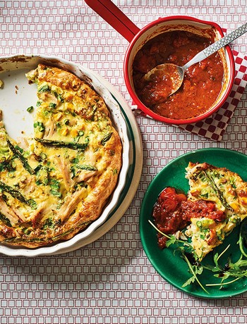 Chicken, Sweetcorn & Asparagus Quiche