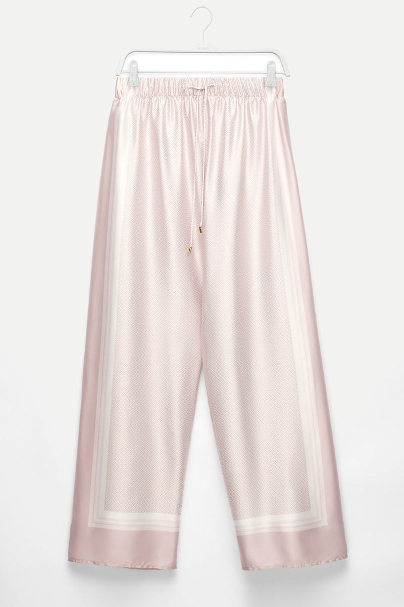 Long Satin Trousers from Oysho
