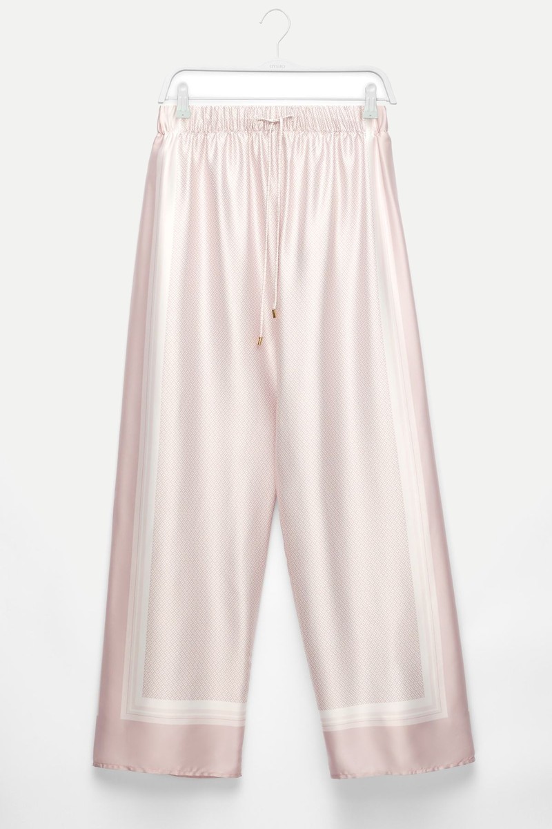  Long Satin Trousers from Oysho