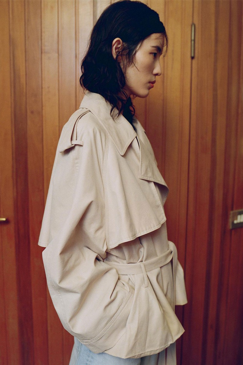 Short Trench Coat With Belt