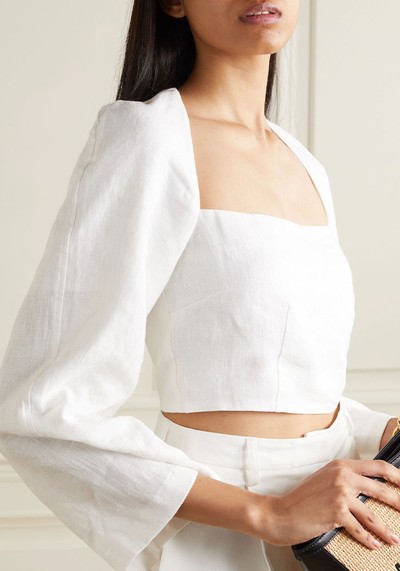 Julia Cropped Cutout Hemp Top