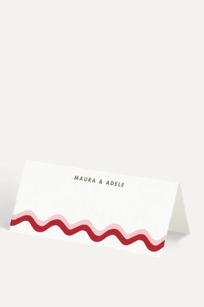 Diagonal Rick Rack Place Card from Papier