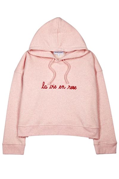 La Vie En Rose Flocked Sweatshirt from Maison Labiche