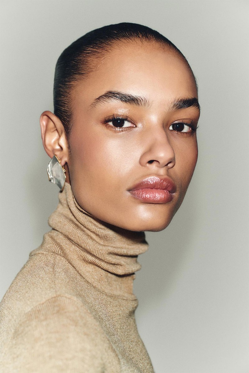 Contrast Rhinestone Earrings from Zara