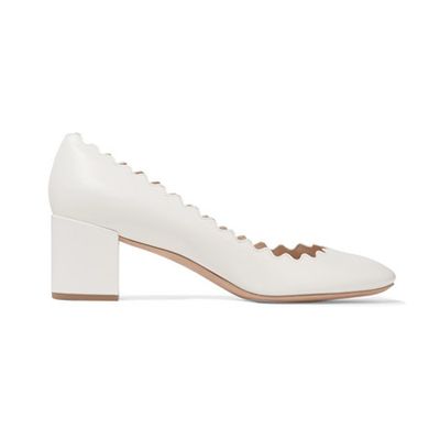 Lauren Scalloped Leather Pumps from Chloé