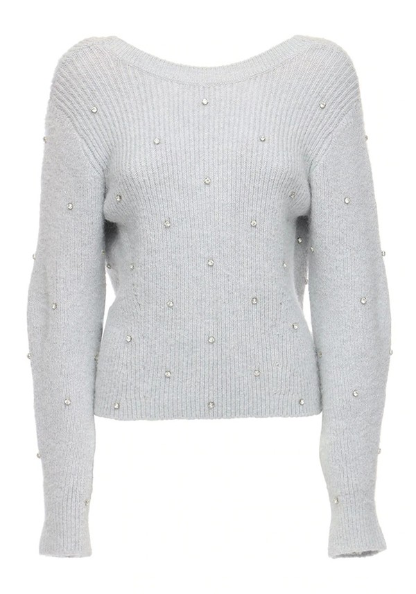 Wool Blend Sweater With Crystals from Self-Portrait