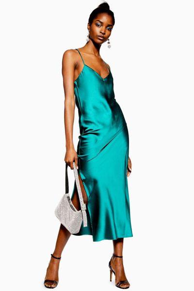 Plain Satin Slip Dress