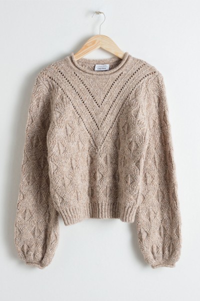 Wool Blend Puff Sleeve Sweater from & Other Stories