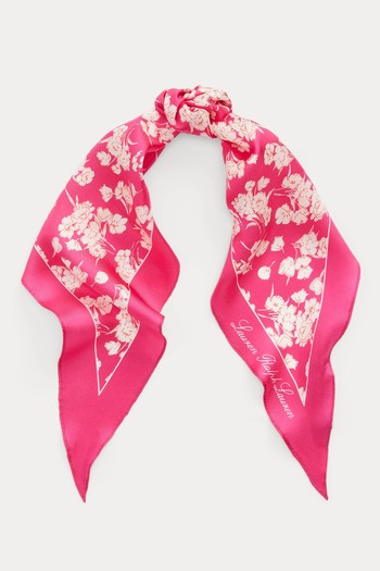 Parker Floral Silk Twill Diamond Scarf from Ralph Lauren