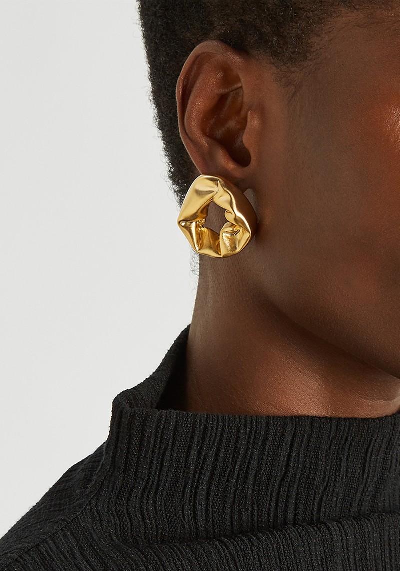 Scrunch 18kt Gold Vermeil-Plated Earrings from Completed Works