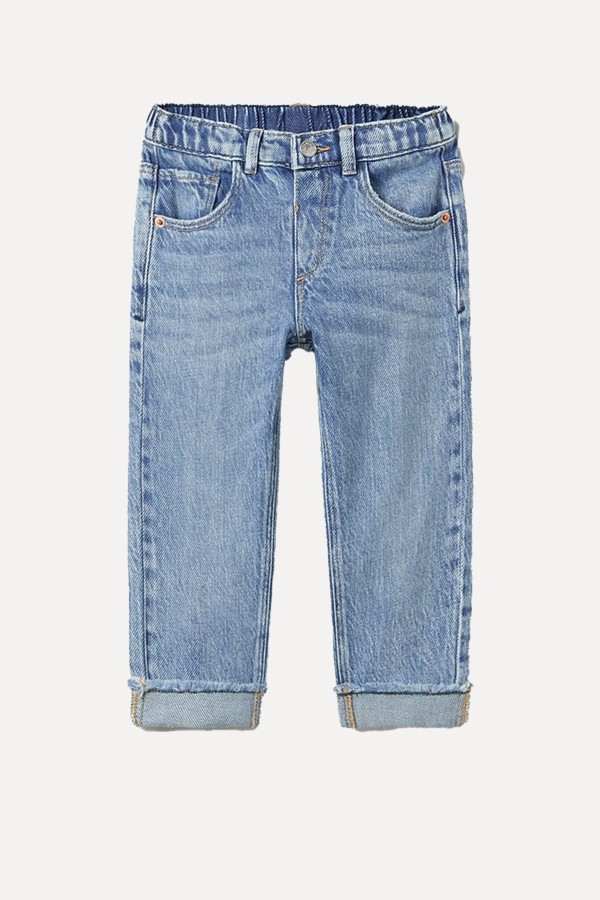Relaxed Fit Frayed Jeans from Zara