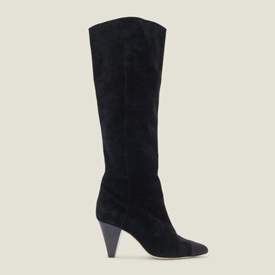 Leather Ankle Boots With Pointed Toe from Sandro