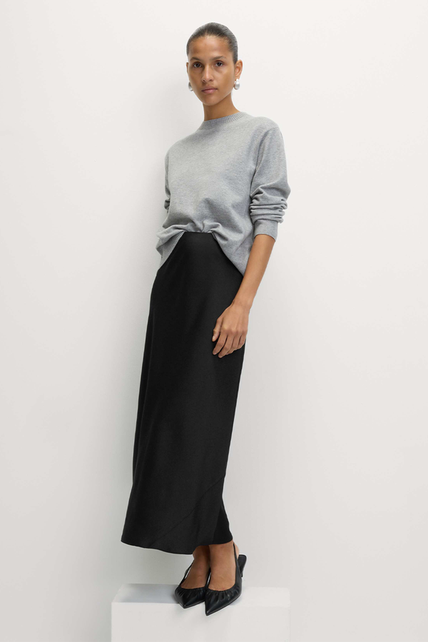 Satin Midaxi Slip Skirt