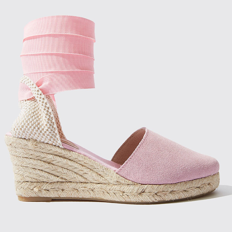 Paloma Pink Suede Espadrilles from Scarosso