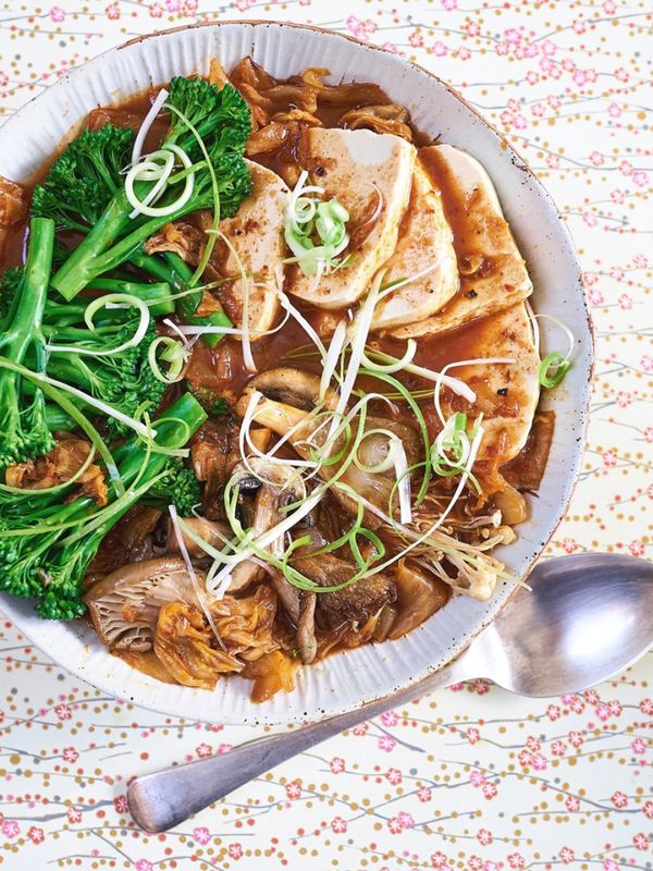 Tofu, Tenderstem Broccoli & Kimchi Stew 