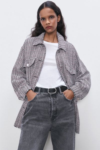 Tweed Overshirt from Zara