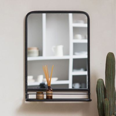 Large Industrial Mirror With Shelf  from Rose & Grey