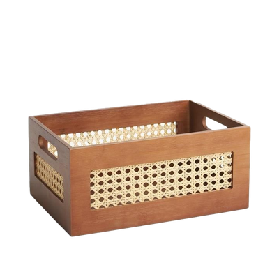 Rattan & Bamboo Open Top Storage Box from John Lewis