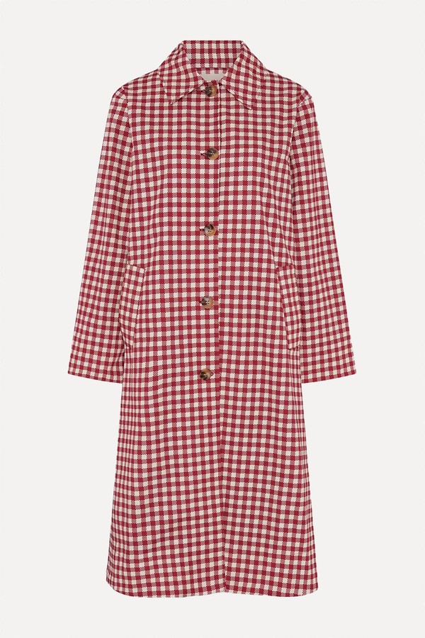 Charleston Gingham Basket Weave Coat from OMNES