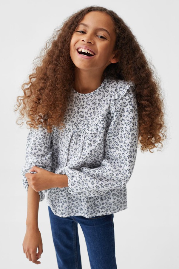 Ruffles Printed Blouse from Mango