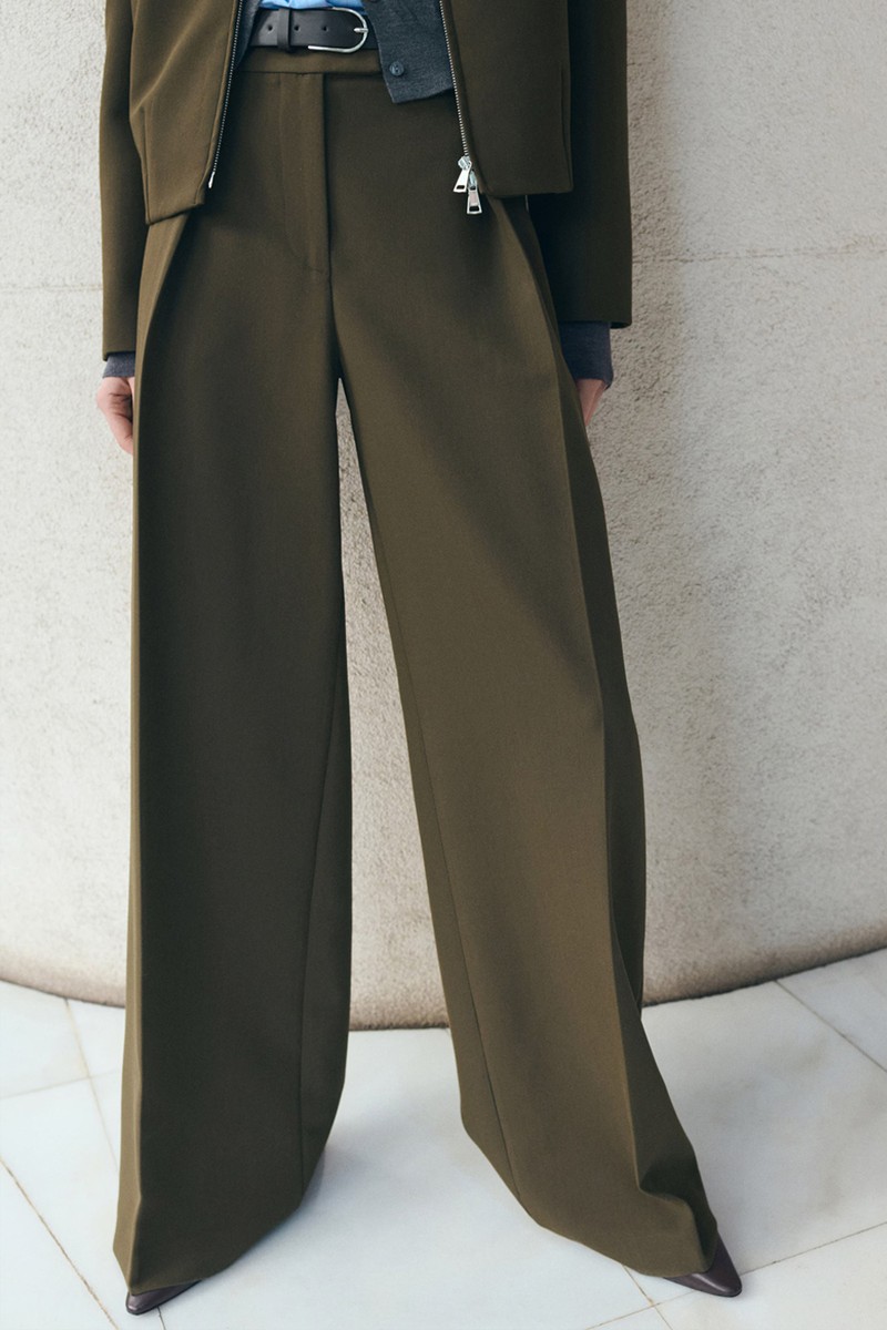 Belt Straight-Fit Trousers