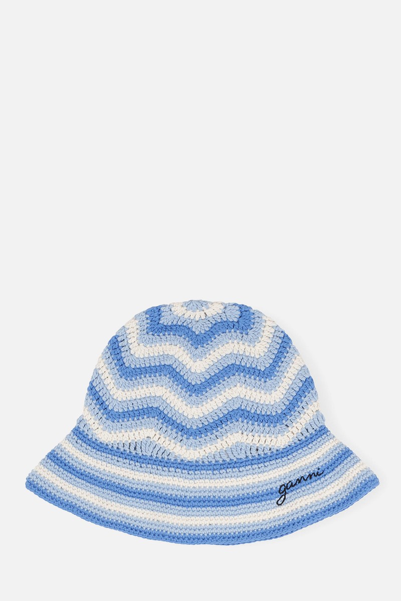 Cotton Crochet Bucket Hat from Ganni