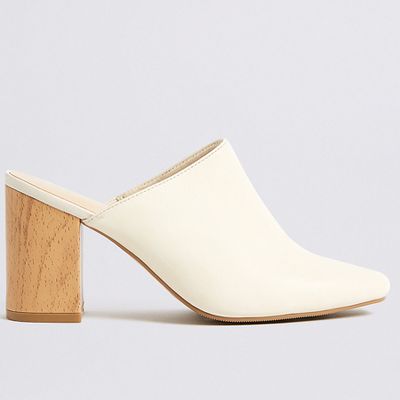 Block Heel Mule Shoes