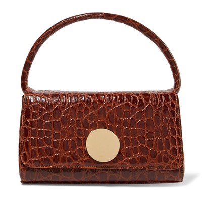 Croc-Effect Leather Shoulder Bag from Little Liffner