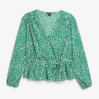 Drawstring Wrap-Blouse from Monki