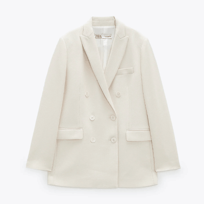 Double-Breasted Straight Blazer, £79.99 | Zara