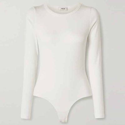 Leila Ribbed Stretch-Micro Modal & Supima Bodysuit from Agolde