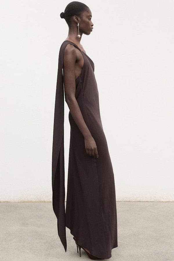 Asymmetrical Satin Dress from Mango