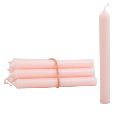 Pale Rose Dinner Candles