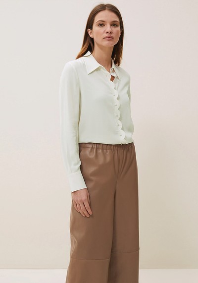 Scallop Edge Long Sleeve Shirt from M&S