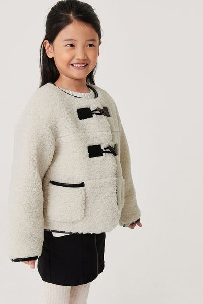 Cream Faux Shearling Jacket from Mint Velvet